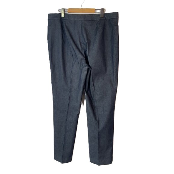 Jones New York Signature Boardroom Slim Ankle Pants in Blue — Size 16 - Picture 3 of 14
